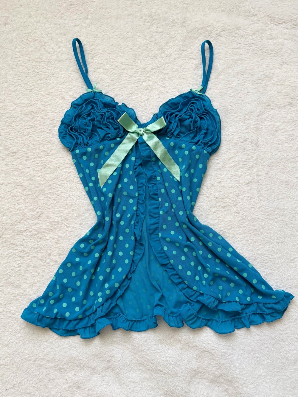 Ethereal Y2k Rampage polka dot ruffled fairy cami